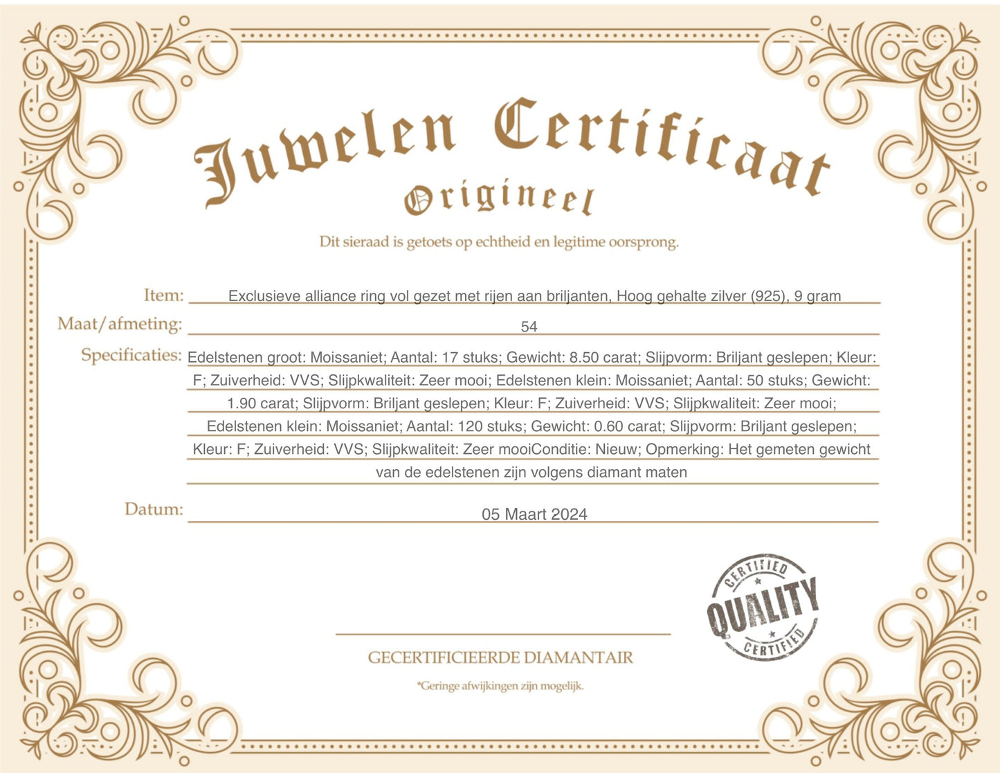 Exclusieve alliance ring vol gezet met rijen aan briljanten