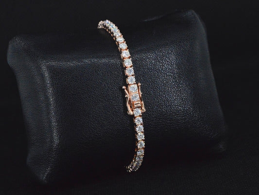 Rose tennisarmband met briljanten