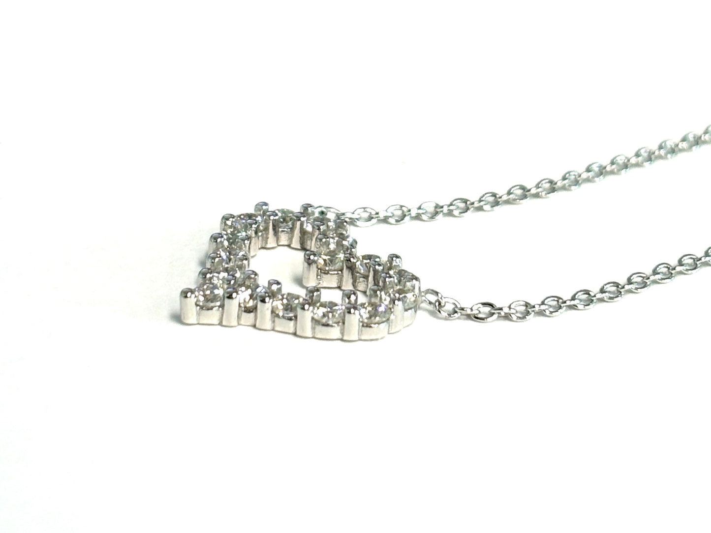 Gewilde hart ketting met briljanten