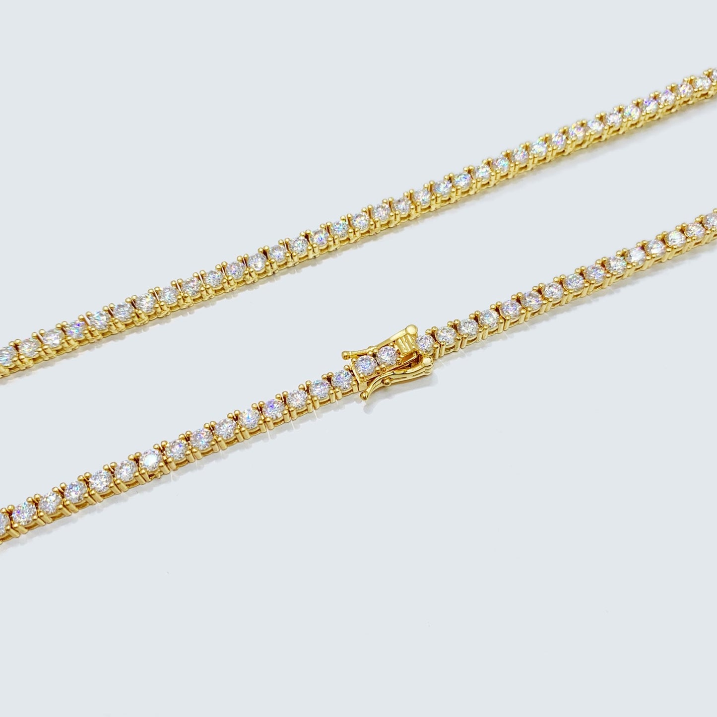 Gele tenniscollier met briljanten van 12.50 carat totaal