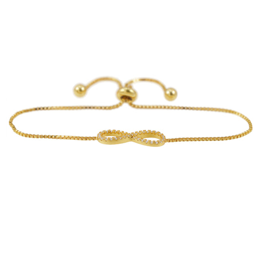 Rose armband met infinity symbool rond gezet met briljanten