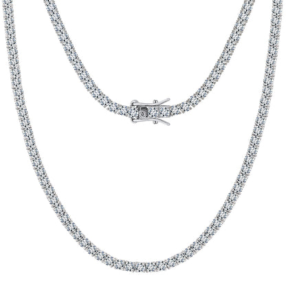 Tennis collier wit goud sterling zilver