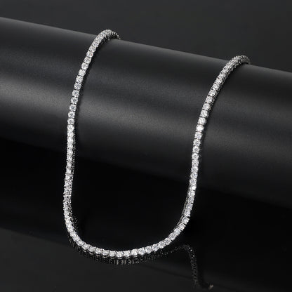 Tennis collier wit goud sterling zilver