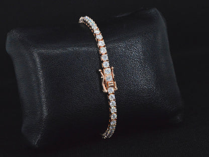 Rose tennisarmband met briljanten