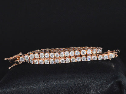 Rose tennisarmband met briljanten