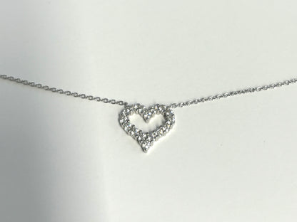 Gewilde hart ketting met briljanten