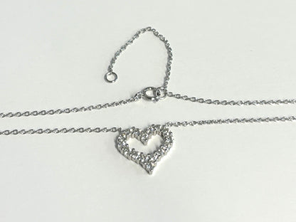 Gewilde hart ketting met briljanten