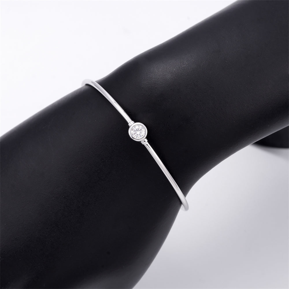 Vaste armband met een briljant van 0.50 carat