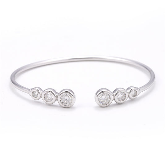 Witte design armband met briljanten