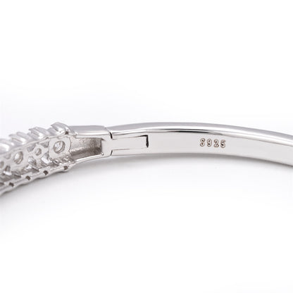 Vaste armband met meerdere rijen aan briljanten in pave gezet