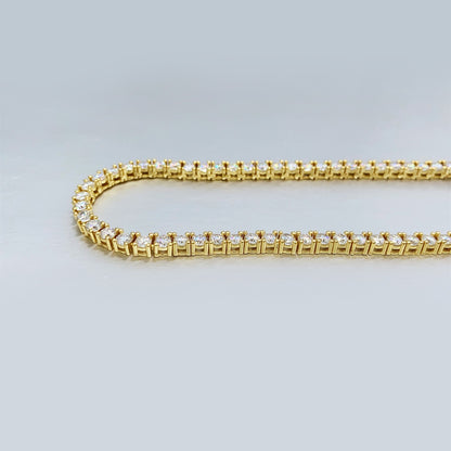 Gele tenniscollier met briljanten van 12.50 carat totaal