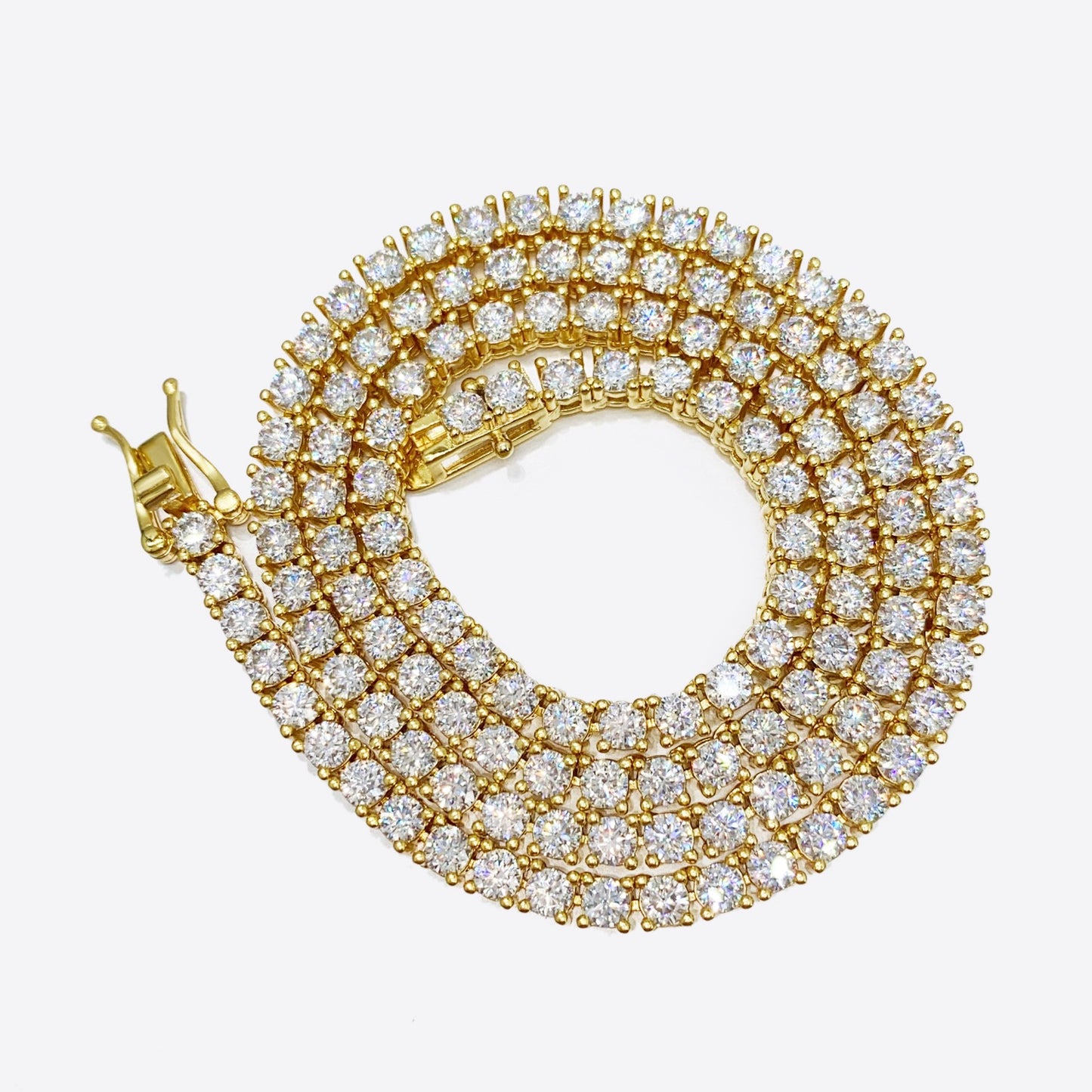 Gele tenniscollier met briljanten van 12.50 carat totaal