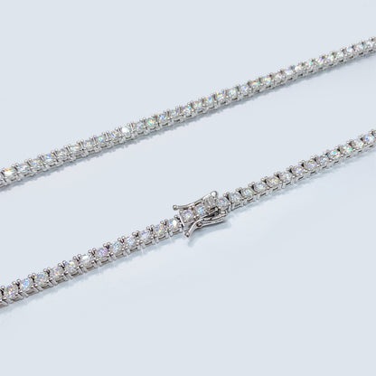 Witte tenniscollier met briljanten van 12.50 carat totaal