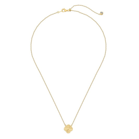 Gouden collier met 1 klaver 14K goudverguld