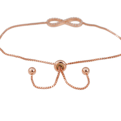 Rose armband met infinity symbool rond gezet met briljanten
