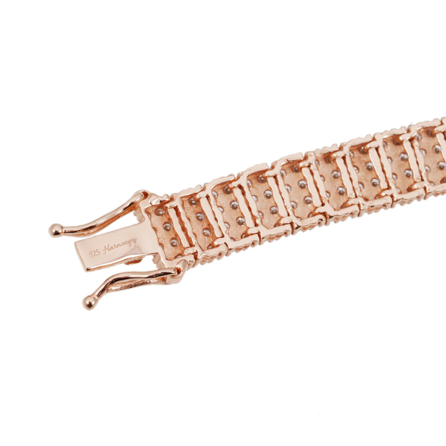Rosékleurige armband bezet met briljanten
