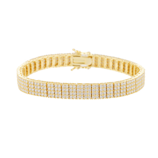 Goudkleurige armband bezet met briljanten