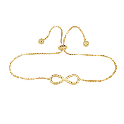 Rose armband met infinity symbool rond gezet met briljanten