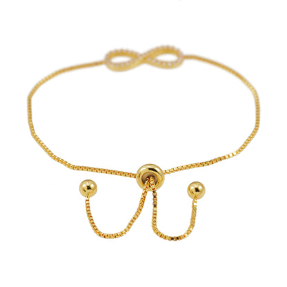 Rose armband met infinity symbool rond gezet met briljanten